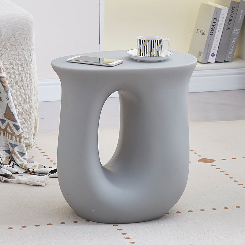 Moderner minimalistischer ovaler Skelett-Kunststoff-Couchtisch 1-stufig für das Wohnzimmer 
