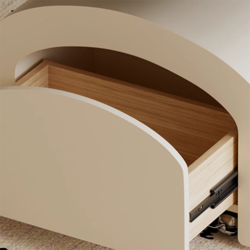 Table basse rectangulaire moderne minimaliste en placage de bois de pin surélevable 1 niveau pour salon 