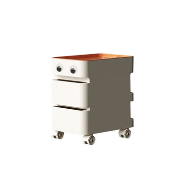 Table d'appoint rectangulaire minimaliste moderne en ABS avec roues universelles mobiles 1/2/3/4 tiroirs pour salon 