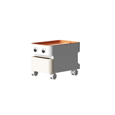 Table d'appoint rectangulaire minimaliste moderne en ABS avec roues universelles mobiles 1/2/3/4 tiroirs pour salon 