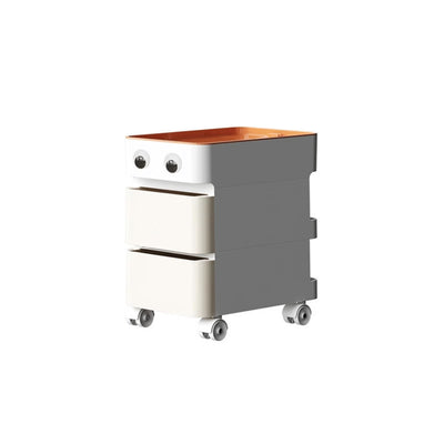 Table d'appoint rectangulaire minimaliste moderne en ABS avec roues universelles mobiles 1/2/3/4 tiroirs pour salon 