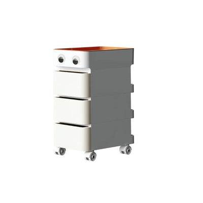 Table d'appoint rectangulaire minimaliste moderne en ABS avec roues universelles mobiles 1/2/3/4 tiroirs pour salon 