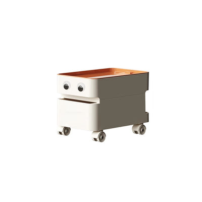 Table d'appoint rectangulaire minimaliste moderne en ABS avec roues universelles mobiles 1/2/3/4 tiroirs pour salon 
