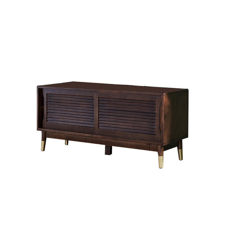 Traditional Vintage Rectangle Rubberwood Shoe Storage 2-Tier For Entryways