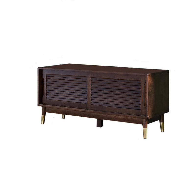 Traditional Vintage Rectangle Rubberwood Shoe Storage 2-Tier For Entryways