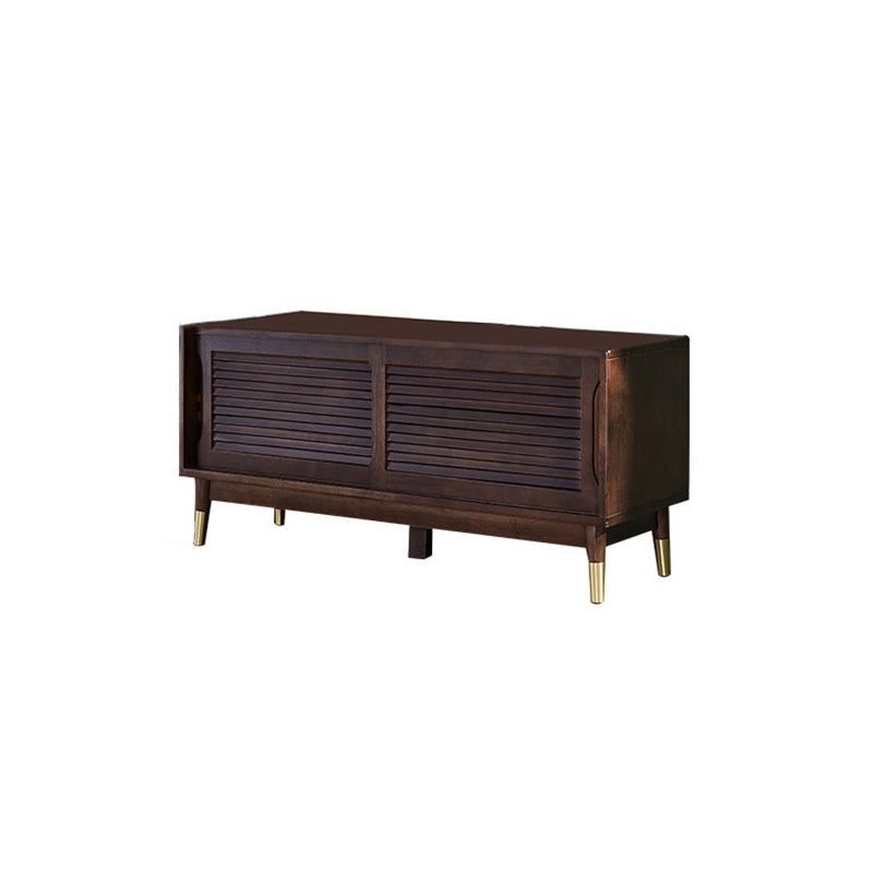 Traditional Vintage Rectangle Rubberwood Shoe Storage 2-Tier For Entryways