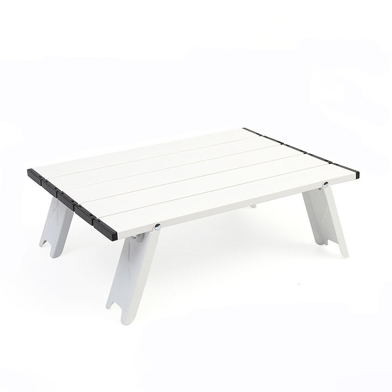 Modern Simplicity Rectangular Aluminum Alloy Foldable Outdoor Camping Coffee Table 1-Tier For Garden