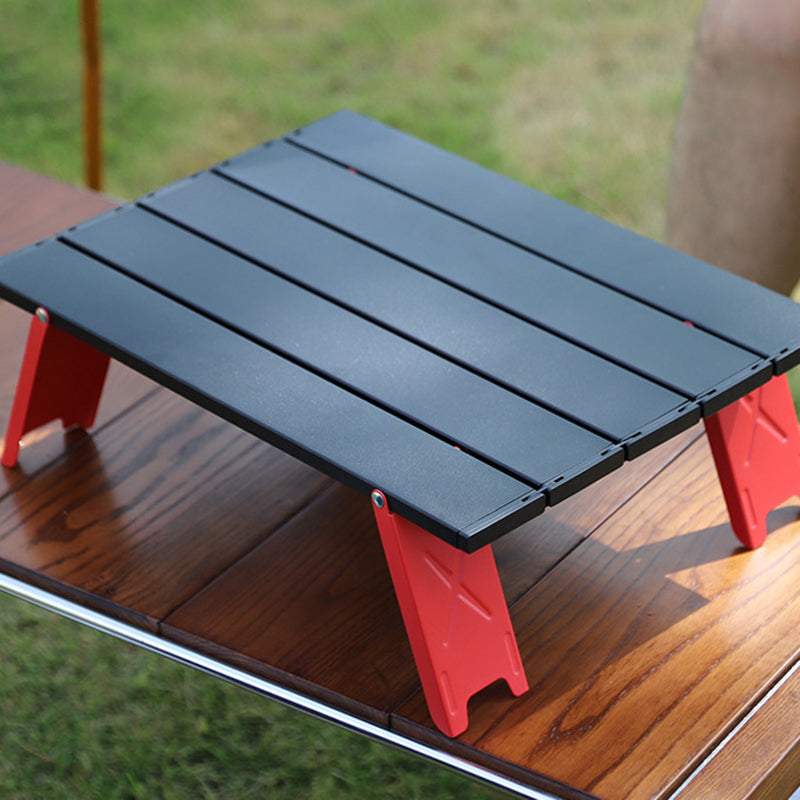 Modern Simplicity Rectangular Aluminum Alloy Foldable Outdoor Camping Coffee Table 1-Tier For Garden