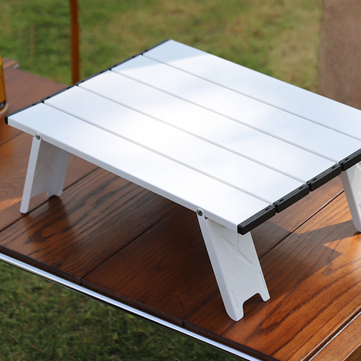 Modern Simplicity Rectangular Aluminum Alloy Foldable Outdoor Camping Coffee Table 1-Tier For Garden