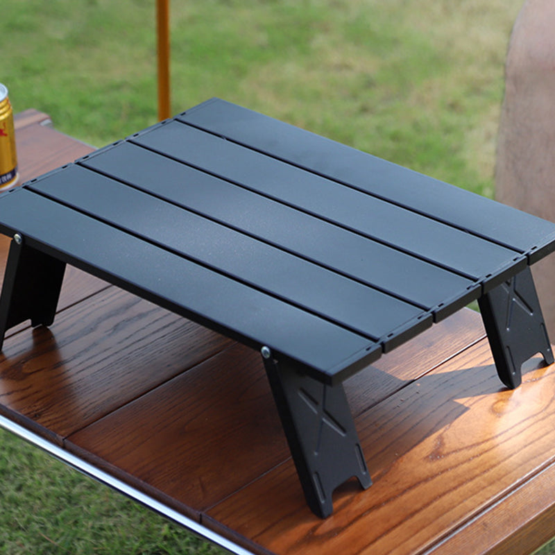 Modern Simplicity Rectangular Aluminum Alloy Foldable Outdoor Camping Coffee Table 1-Tier For Garden