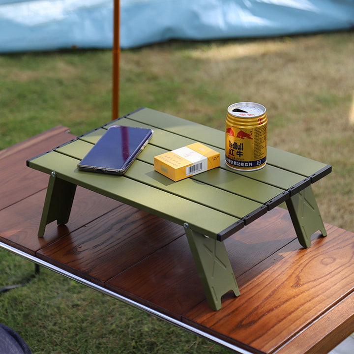Modern Simplicity Rectangular Aluminum Alloy Foldable Outdoor Camping Coffee Table 1-Tier For Garden