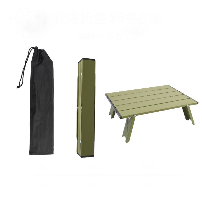 Modern Simplicity Rectangular Aluminum Alloy Foldable Outdoor Camping Coffee Table 1-Tier For Garden