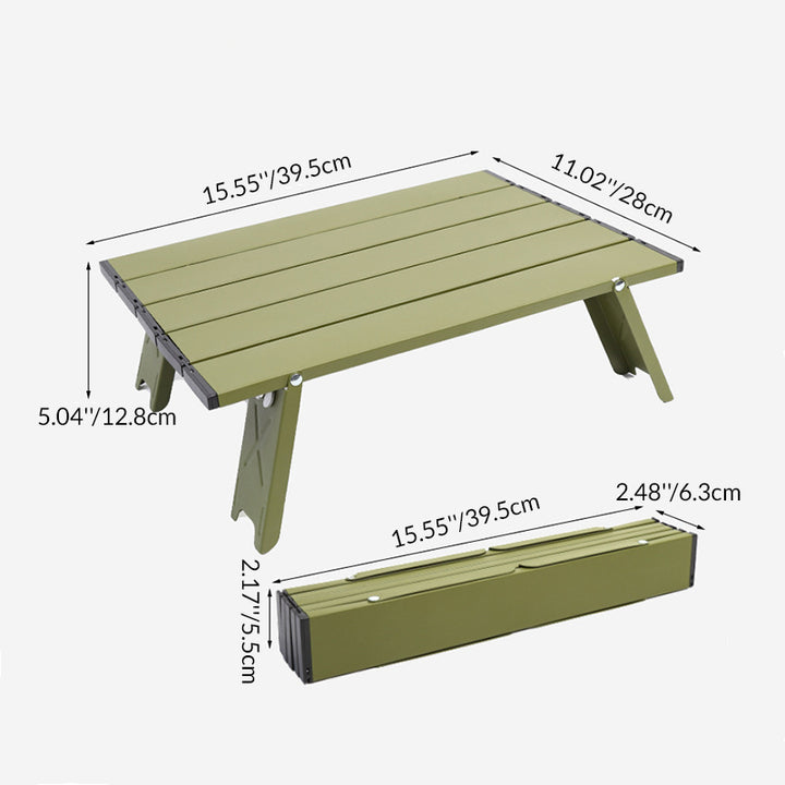 Modern Simplicity Rectangular Aluminum Alloy Foldable Outdoor Camping Coffee Table 1-Tier For Garden