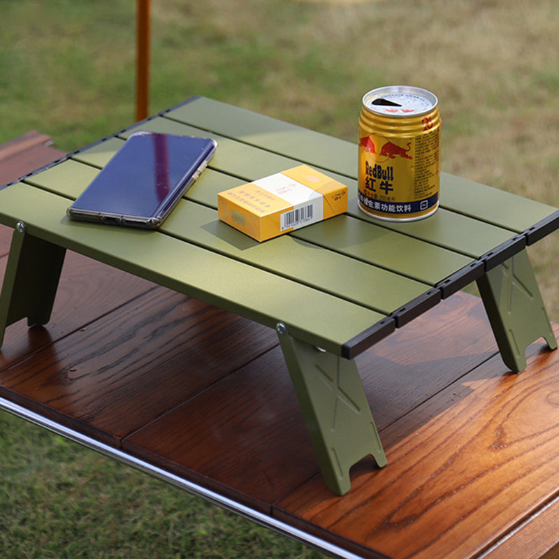 Modern Simplicity Rectangular Aluminum Alloy Foldable Outdoor Camping Coffee Table 1-Tier For Garden