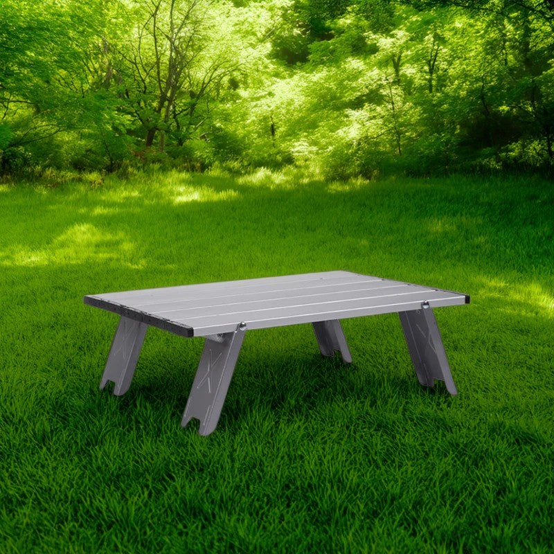 Modern Simplicity Rectangular Aluminum Alloy Foldable Outdoor Camping Coffee Table 1-Tier For Garden