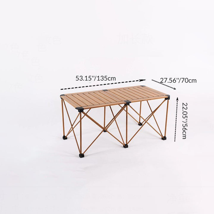 Moderner Einfachheit Quadratischer Rechteckiger Aluminium Eisen Outdoor Klappbarer Camping Kaffeetisch 1-stufig Für Garten 