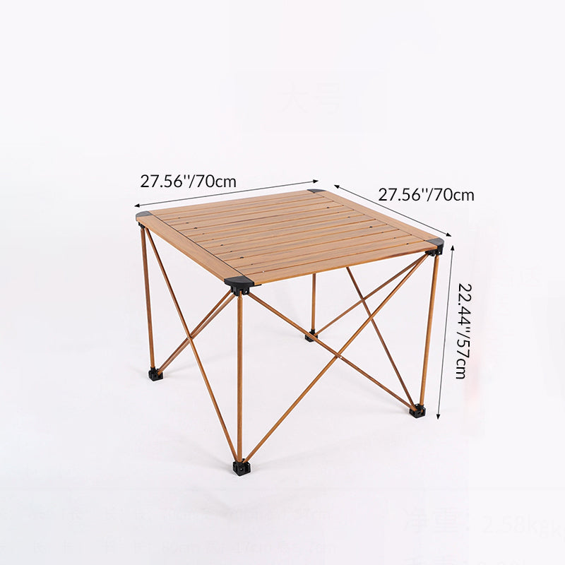 Moderner Einfachheit Quadratischer Rechteckiger Aluminium Eisen Outdoor Klappbarer Camping Kaffeetisch 1-stufig Für Garten 