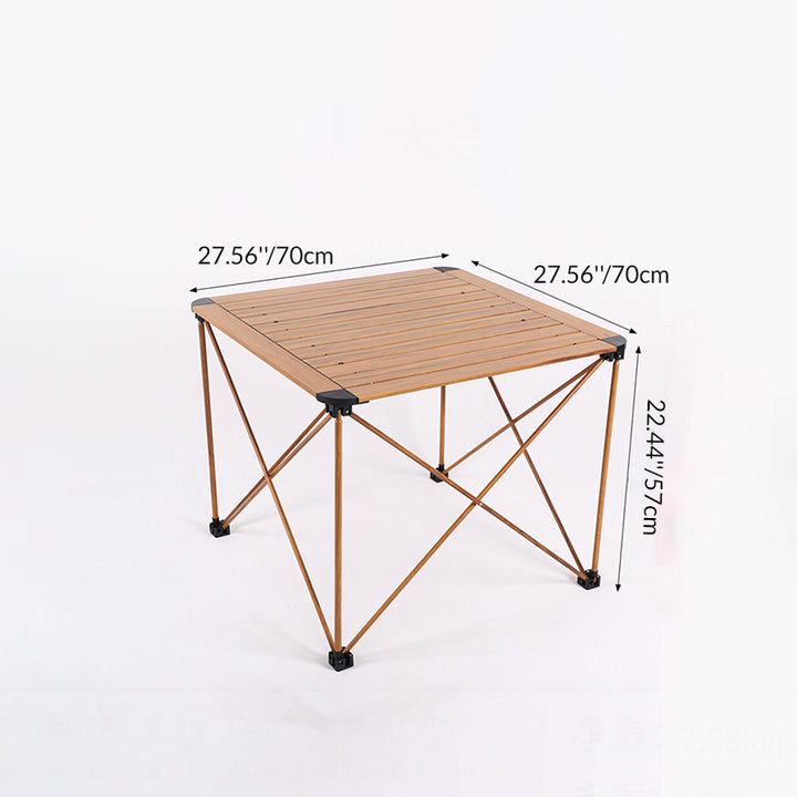Moderner Einfachheit Quadratischer Rechteckiger Aluminium Eisen Outdoor Klappbarer Camping Kaffeetisch 1-stufig Für Garten 