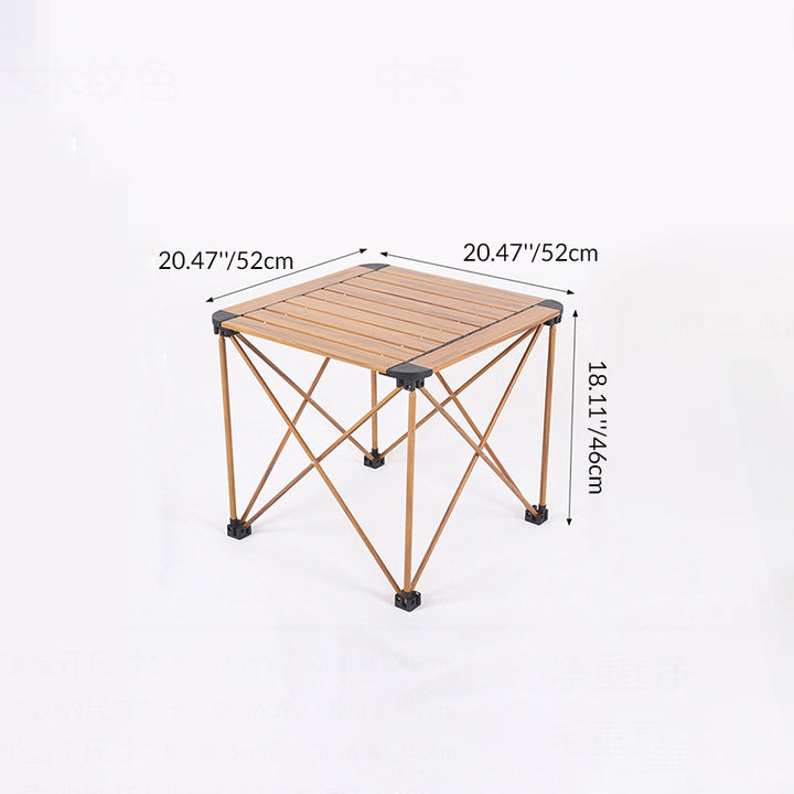 Moderner Einfachheit Quadratischer Rechteckiger Aluminium Eisen Outdoor Klappbarer Camping Kaffeetisch 1-stufig Für Garten 