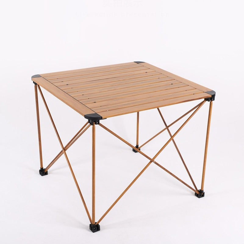 Moderner Einfachheit Quadratischer Rechteckiger Aluminium Eisen Outdoor Klappbarer Camping Kaffeetisch 1-stufig Für Garten 