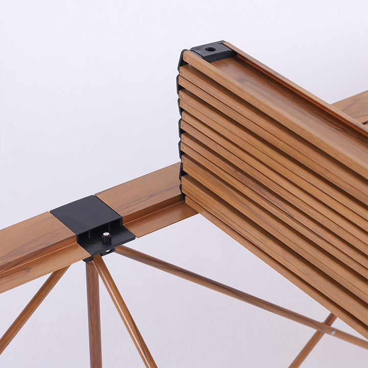 Moderner Einfachheit Quadratischer Rechteckiger Aluminium Eisen Outdoor Klappbarer Camping Kaffeetisch 1-stufig Für Garten 