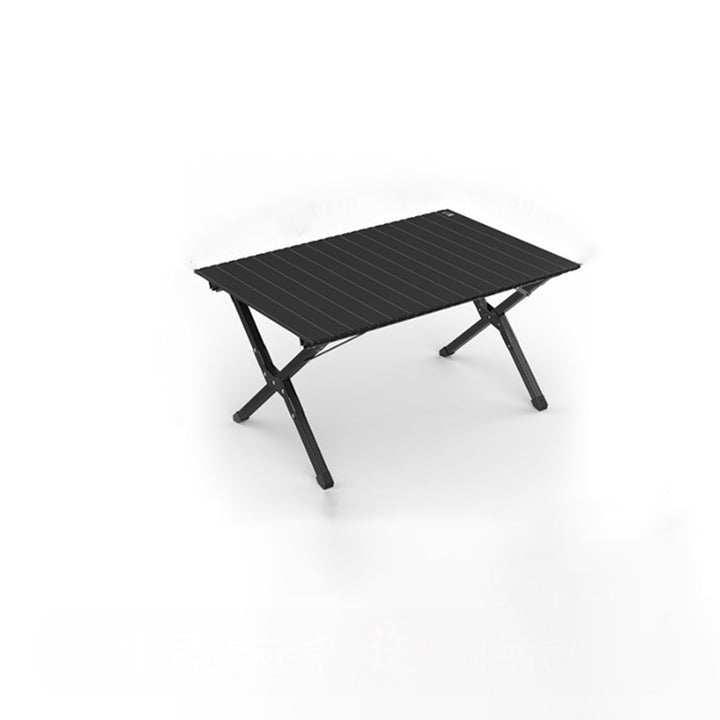 Moderner minimalistischer rechteckiger Campingtisch aus Kohlenstoffstahl für den Außenbereich, klappbar, 1-stufig, für den Garten 