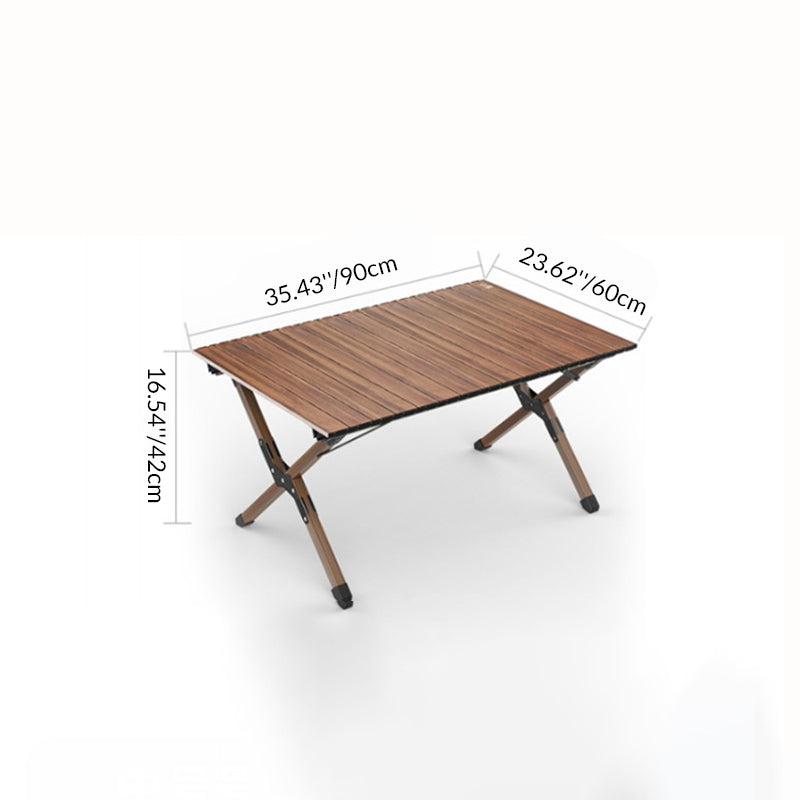 Moderner minimalistischer rechteckiger Campingtisch aus Kohlenstoffstahl für den Außenbereich, klappbar, 1-stufig, für den Garten 