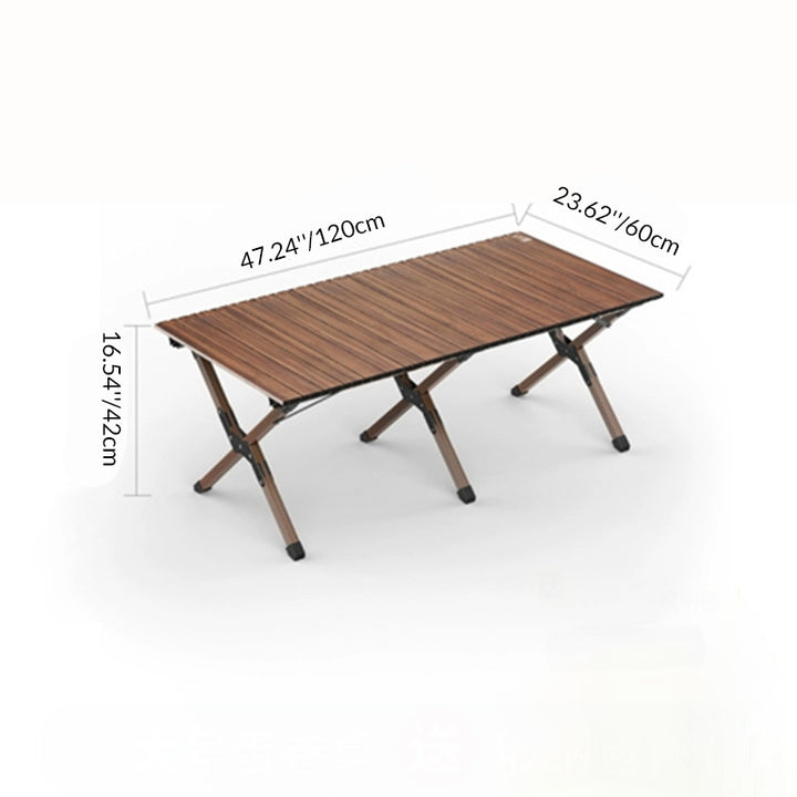 Moderner minimalistischer rechteckiger Campingtisch aus Kohlenstoffstahl für den Außenbereich, klappbar, 1-stufig, für den Garten 