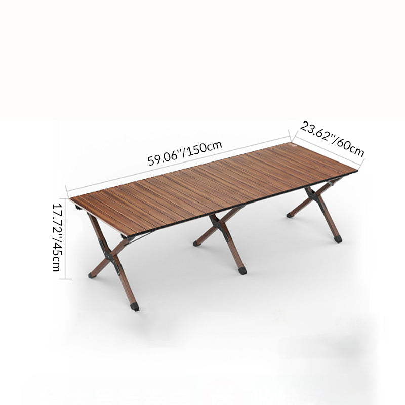 Moderner minimalistischer rechteckiger Campingtisch aus Kohlenstoffstahl für den Außenbereich, klappbar, 1-stufig, für den Garten 