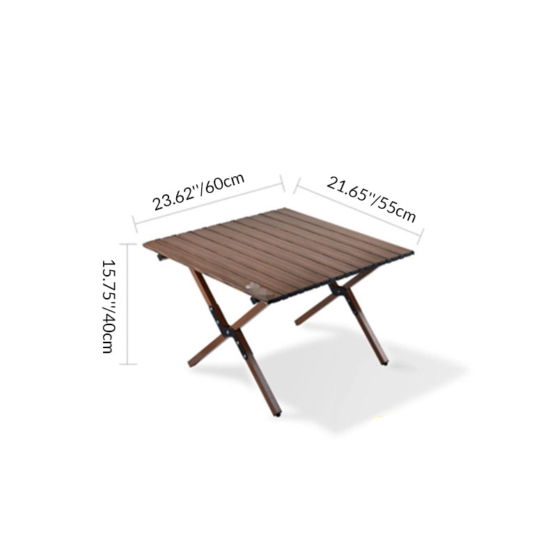 Moderner minimalistischer rechteckiger Campingtisch aus Kohlenstoffstahl für den Außenbereich, klappbar, 1-stufig, für den Garten 