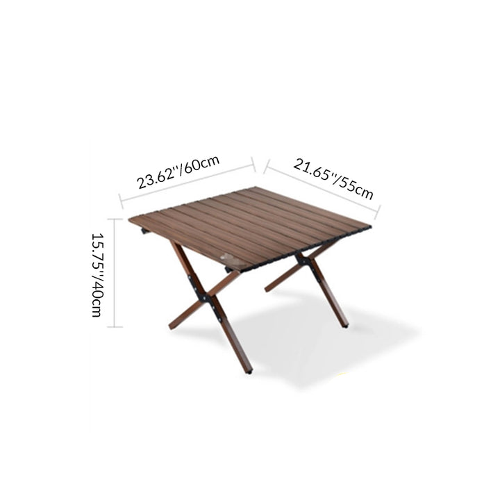 Moderner minimalistischer rechteckiger Campingtisch aus Kohlenstoffstahl für den Außenbereich, klappbar, 1-stufig, für den Garten 
