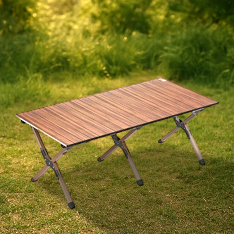 Moderner minimalistischer rechteckiger Campingtisch aus Kohlenstoffstahl für den Außenbereich, klappbar, 1-stufig, für den Garten 