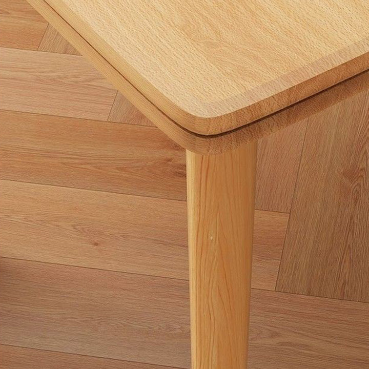 2～6人用のモダンなミニマリスト長方形折りたたみ式MDF＆ラバーウッド製メタルダイニングテーブル 