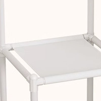 Simplicidad Moderna Armario de Esquina de Tela de Acero al Carbono Rectangular de 2 Niveles para Dormitorio 