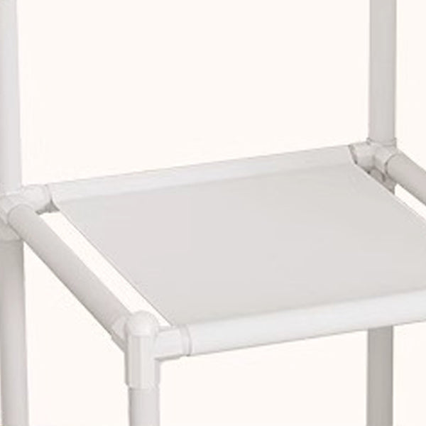 Simplicidad Moderna Armario de Esquina de Tela de Acero al Carbono Rectangular de 2 Niveles para Dormitorio 