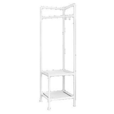 Simplicidad Moderna Armario de Esquina de Tela de Acero al Carbono Rectangular de 2 Niveles para Dormitorio 