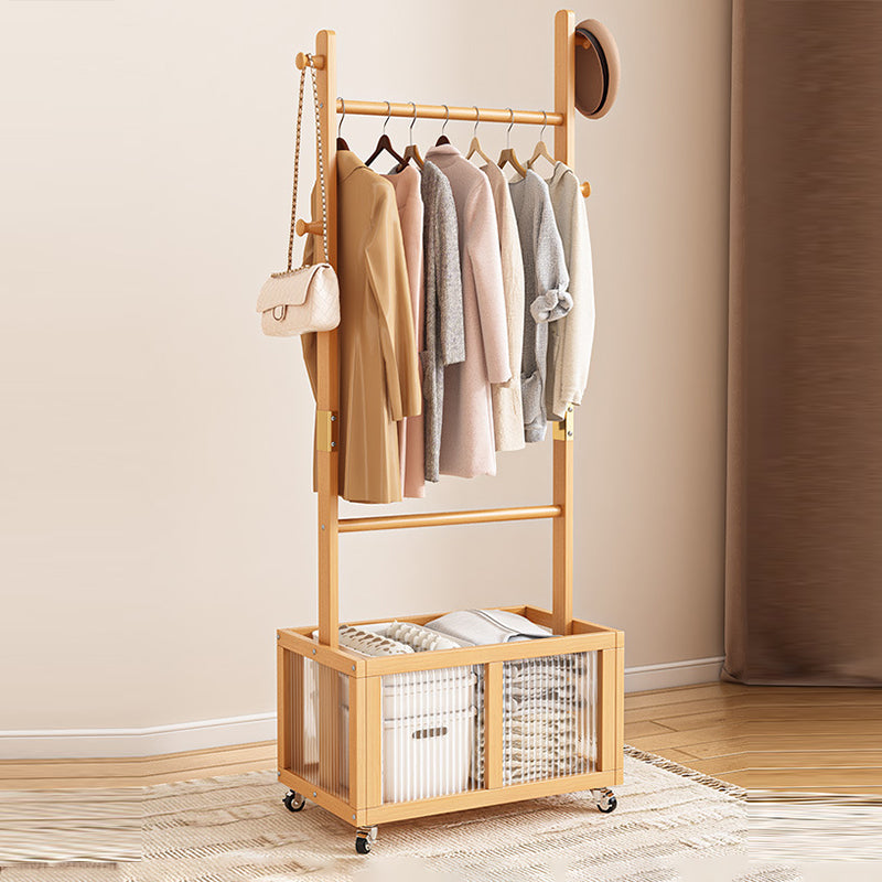Modern Simplicity Rectangular Solid Wood Acrylic Plastic Rattan Weaving 1-Cabinet Movable Storage Cabinet For Bedroom