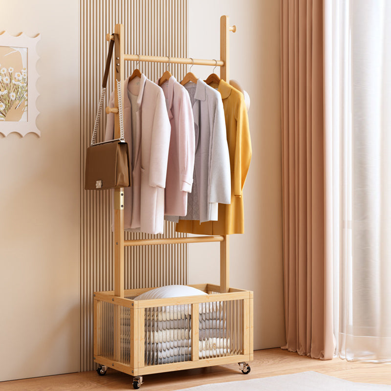 Modern Simplicity Rectangular Solid Wood Acrylic Plastic Rattan Weaving 1-Cabinet Movable Storage Cabinet For Bedroom