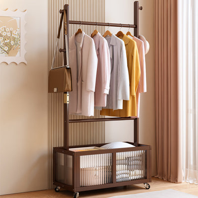 Modern Simplicity Rectangular Solid Wood Acrylic Plastic Rattan Weaving 1-Cabinet Movable Storage Cabinet For Bedroom