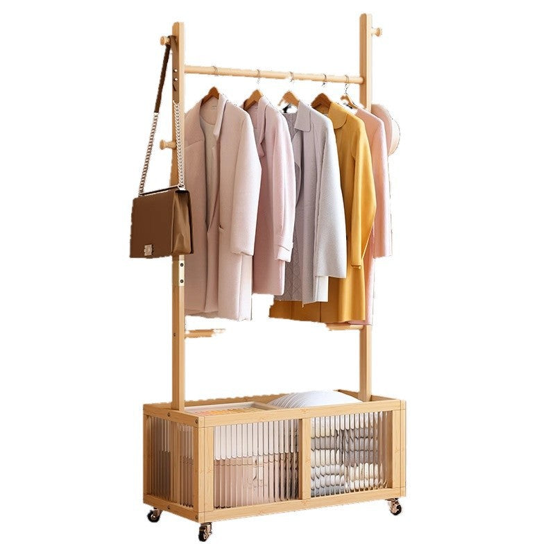 Modern Simplicity Rectangular Solid Wood Acrylic Plastic Rattan Weaving 1-Cabinet Movable Storage Cabinet For Bedroom