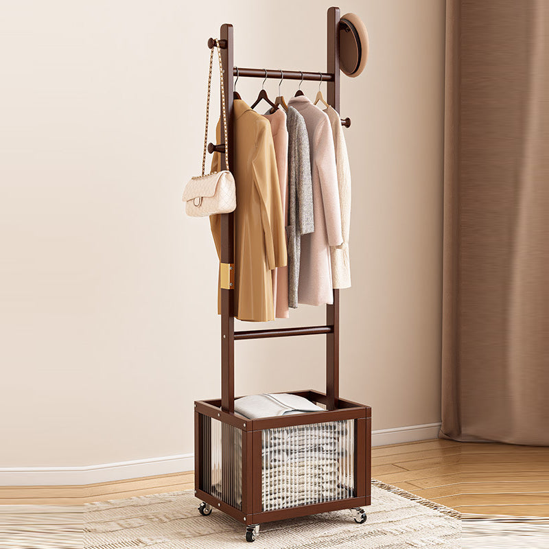Modern Simplicity Rectangular Solid Wood Acrylic Plastic Rattan Weaving 1-Cabinet Movable Storage Cabinet For Bedroom
