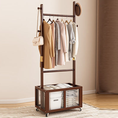 Modern Simplicity Rectangular Solid Wood Acrylic Plastic Rattan Weaving 1-Cabinet Movable Storage Cabinet For Bedroom