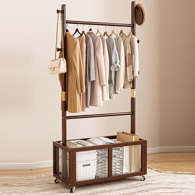 Modern Simplicity Rectangular Solid Wood Acrylic Plastic Rattan Weaving 1-Cabinet Movable Storage Cabinet For Bedroom