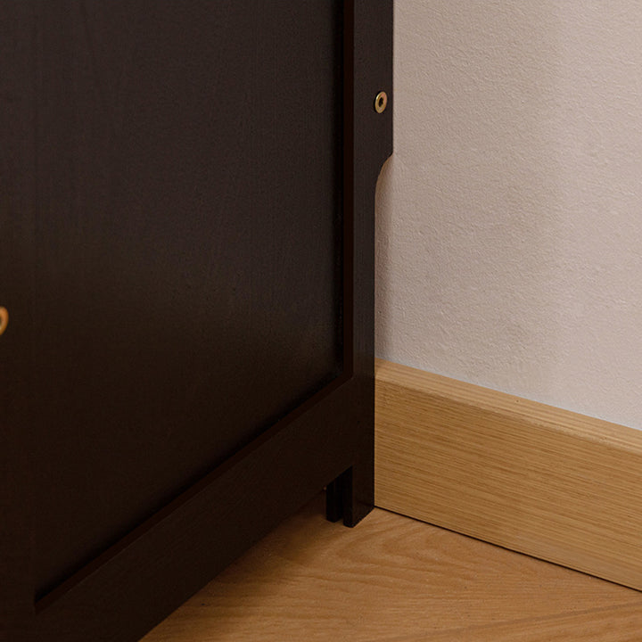 Modern Minimalist Rectangular Large Capacity Nan Bamboo MDF Shoe Storage 2/3-Cabinet For Entryways