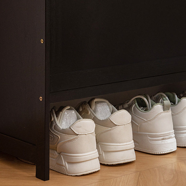 Modern Minimalist Rectangular Large Capacity Nan Bamboo MDF Shoe Storage 2/3-Cabinet For Entryways