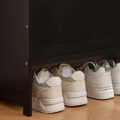 Modern Minimalist Rectangular Large Capacity Nan Bamboo Composite Panel Shoe Storage 2/3-Cabinet For Entryways