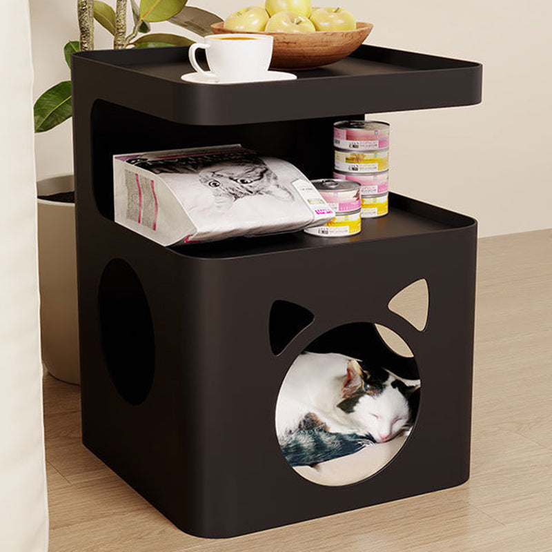 Modern Minimalist Geometric Carbon Steel Pet End Table 2/3-Tier For Living Room