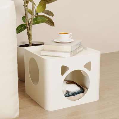 Modern Minimalist Geometric Carbon Steel Pet End Table 2/3-Tier For Living Room