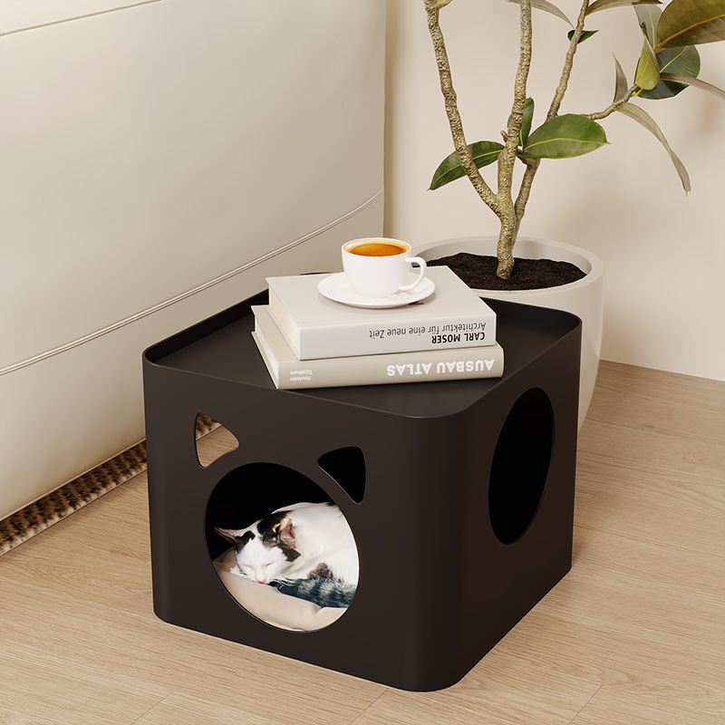Modern Minimalist Geometric Carbon Steel Pet End Table 2/3-Tier For Living Room