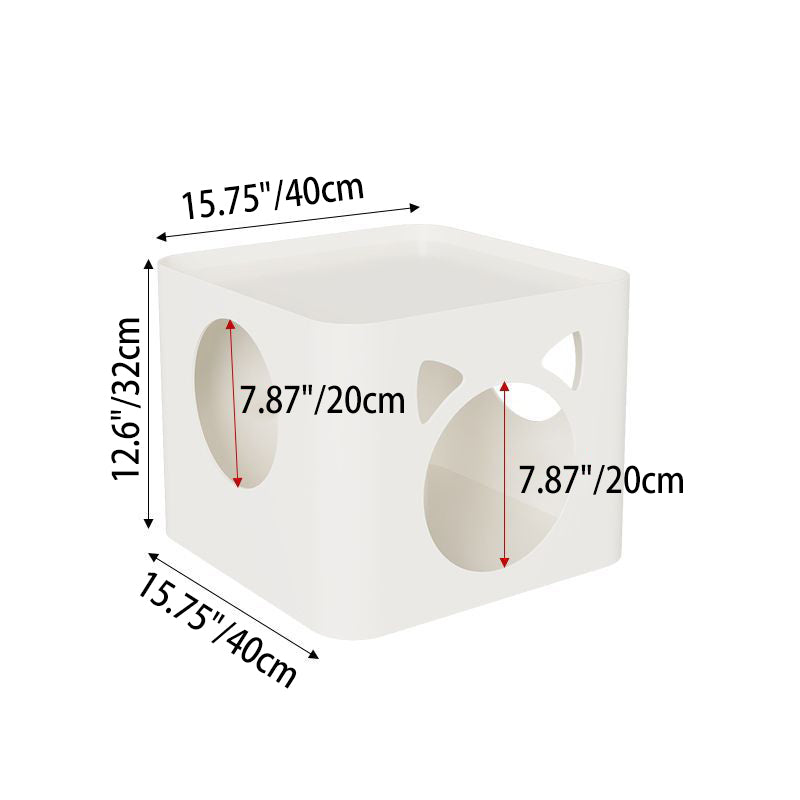 Modern Minimalist Geometric Carbon Steel Pet End Table 2/3-Tier For Living Room